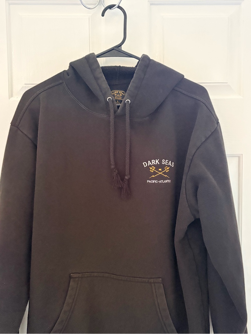 Dark Seas x Pacific-Atlantic Black Logo Hoodie - Men's Pullover